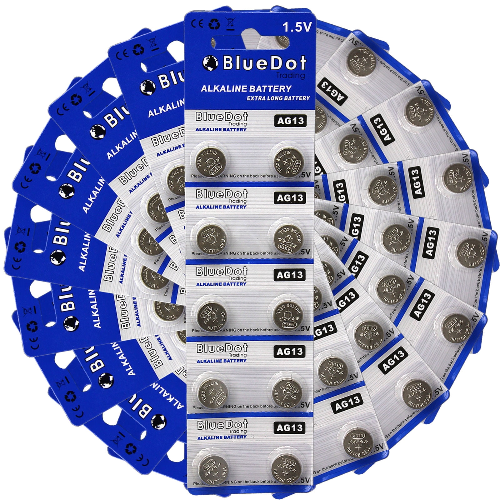 BlueDot Trading AG13 (also known as LR44 and LR1154) Alkaline Button ...