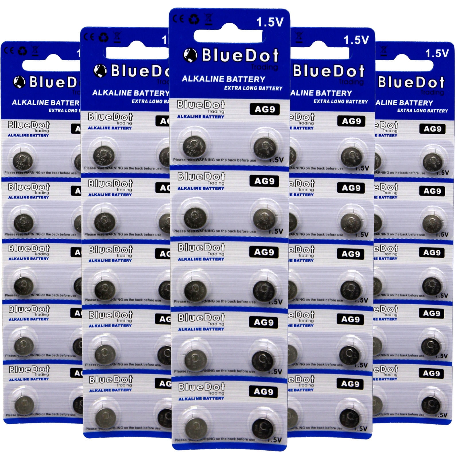 BlueDot Trading AG9 (also known as LR45 and LR936) Alkaline Button Cell Batteries - 50 Pack