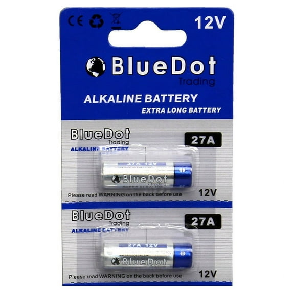 BlueDot Trading Brand 27A 12 Volt Extra Life Alkaline Batteries - 2 Pack