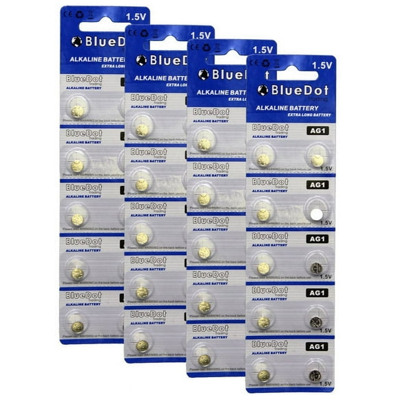 BlueDot Trading Brand AG1 Button Cell Extra Life Alkaline Batteries - 40 Pack (Use Interchangeably with LR621 SR60, SR60L, CX60, T Battery, D364, V364, GP364, 531, 620, 602, SB-AG/DG)
