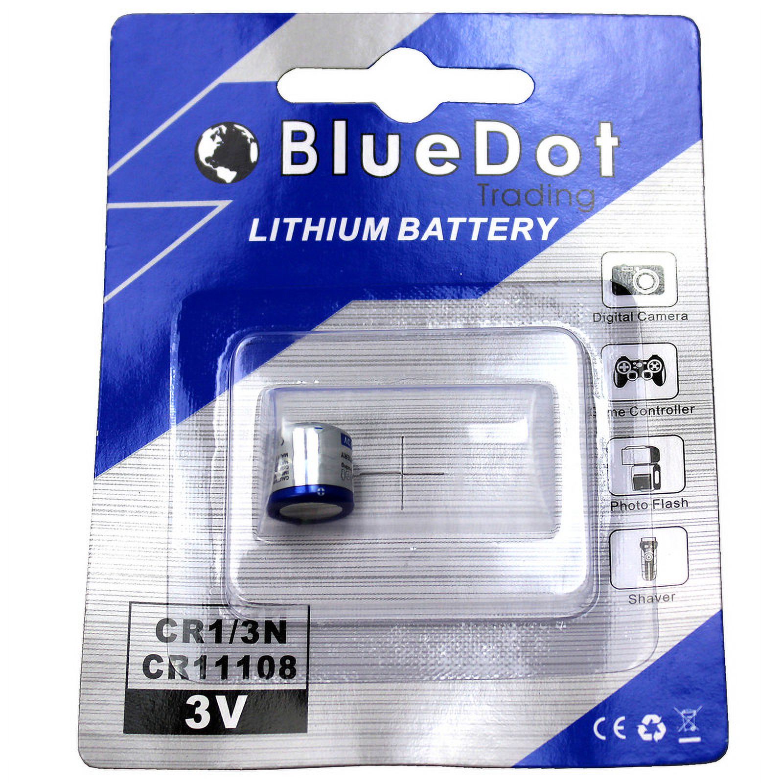 ABSINA CR1/3N Batteria 3V Al Litio, 160mAh, Lunga Durata, Antiperdite, Sostituisce CR11108 E 2L76
