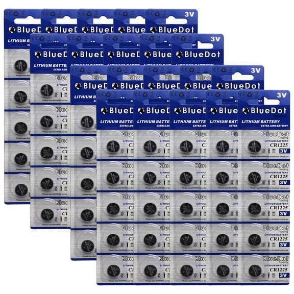 BlueDot Trading Brand CR1225 3 Volt Coin Cell Lithium Batteries - 100 Pack