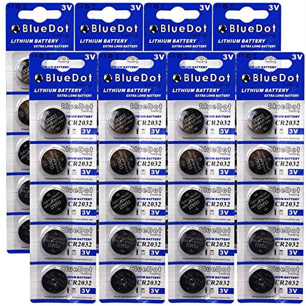 BlueDot Trading Lithium CR2032 Batteries, 3 Volts Coin Cell Lithium