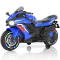 thumbnail image 1 of BlueDreamer Electric Motorcycle for Kids, 2 Wheel Motorcycle with 12V Long Battery, Electric Dirt Bike Max Weight 90 Lbs (Blue), 1 of 10