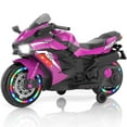 thumbnail image 1 of BlueDreamer Electric Motorcycle for Kids, 2 Wheel Motorcycle with 12V Long Battery, Electric Dirt Bike Max Weight 90 Lbs(Light Purple), 1 of 9