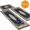 thumbnail image 1 of BlueDreamer Kitchen Rugs 3Pcs, Non Slip Kitchen Mats for Floor Waterproof & Stain Resistant Carpet Area Rug for Kitchen, Laundry Room, Hallway, 1 of 12