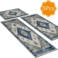 thumbnail image 1 of BlueDreamer Kitchen Rugs 3Pcs, Non Slip Kitchen Mats for Floor Waterproof & Stain Resistant Carpet Area Rug for Kitchen, Laundry Room, Hallway, 1 of 12