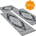 thumbnail image 1 of BlueDreamer Kitchen Rugs，Non Slip 3Pcs, Kitchen Mats for Floor Waterproof & Stain Resistant Carpet Area Rug for Kitchen, Laundry Room, Hallway, 1 of 12