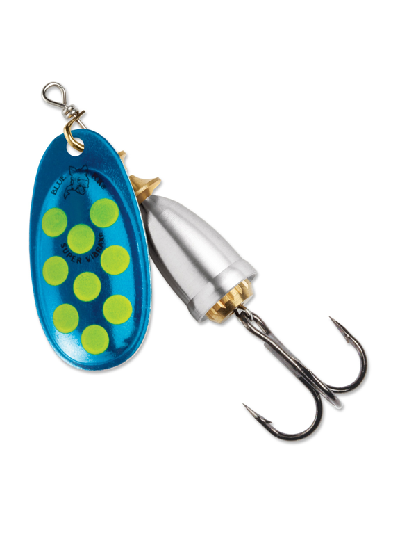 Classic Vibrax Size 5 Inline Spinner 7/16 oz Blue/Flo Yellow/Silver