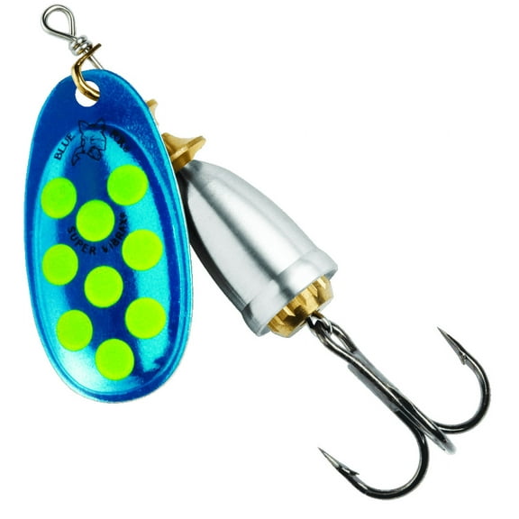 Blue Fox Classic Vibrax Size 5 Inline Spinner 7/16 oz Blue/Flo Yellow/Silver