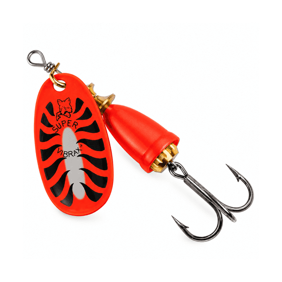 Blue Fox Classic Vibrax Size 4 Inline Spinner 3/8 oz Red Tiger