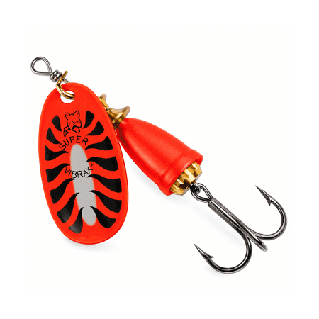 Blue Fox Classic Vibrax Size 5 Inline Spinner 7/16 oz Red Tiger