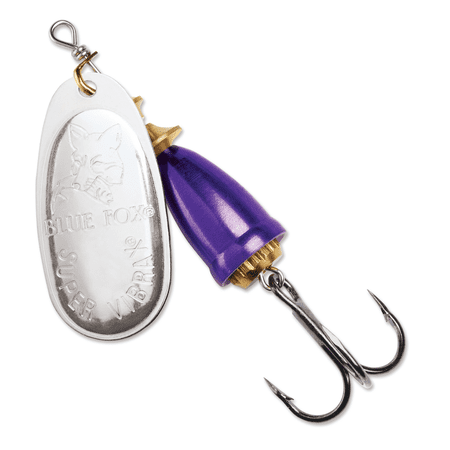 Blue Fox Classic Vibrax Size 3 Inline Spinner 1/4 oz Silver/Purple