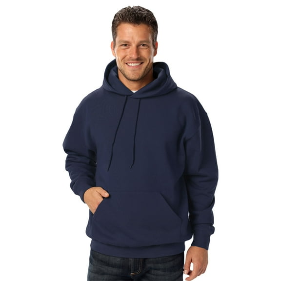 BlueGeneration Adult Fleece Pullover Hoodie - Navy 6 Extra Large Solid