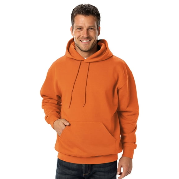 BlueGeneration Adult Fleece Pullover Hoodie - Orange 2 Extra Large Solid