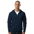 thumbnail image 1 of BlueGeneration Adult Fleece Zip Front Hoodie Black Large Solid, 1 of 1