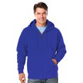 thumbnail image 1 of BlueGeneration Adult Fleece Zip Front Hoodie - Royal Large Solid, 1 of 1