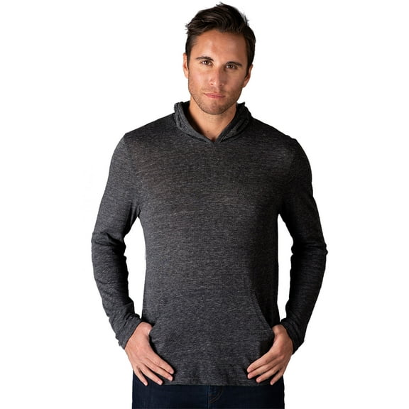 BlueGeneration Adult Triblend Pullover Hoodie - Black Extra Small Solid