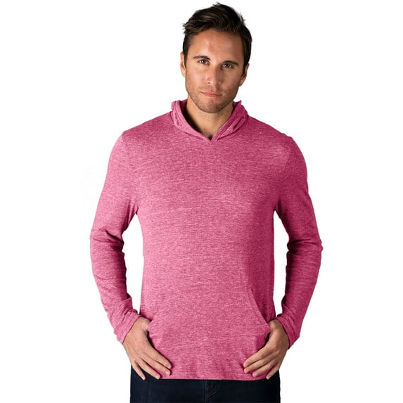 BlueGeneration Adult Triblend Pullover Hoodie - Red Small Solid