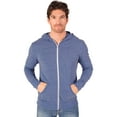 thumbnail image 1 of BlueGeneration Adult Triblend Zip Front Hoodie - Blue Small Solid, 1 of 1