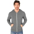 thumbnail image 1 of BlueGeneration Adult Triblend Zip Front Hoodie - Grey 4 Extra Large Solid, 1 of 1