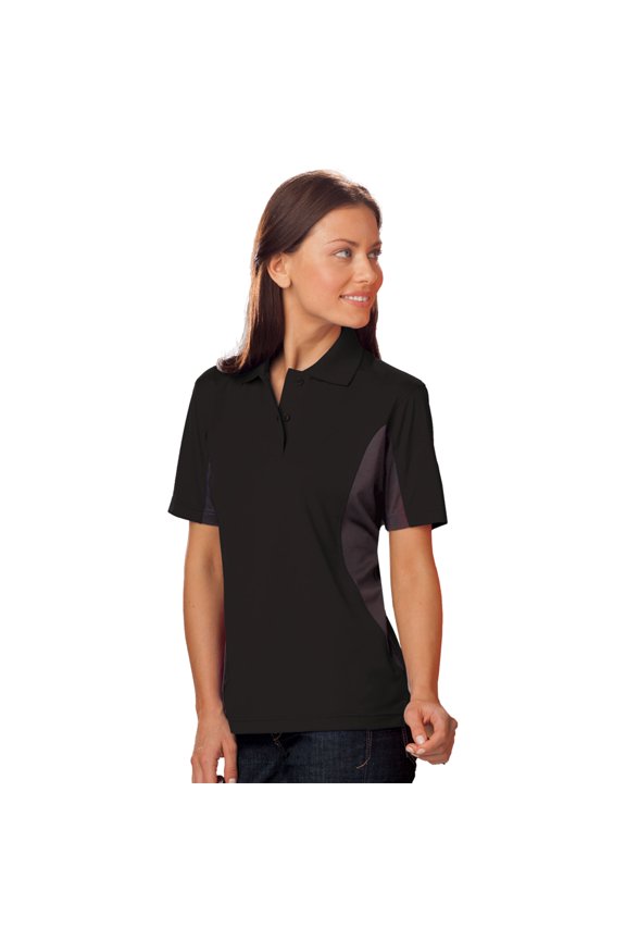 BlueGeneration Ladies Color Block Wicking - Black Small Trim Graphite