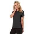 thumbnail image 1 of BlueGeneration Ladies Colorblock Wicking Tee - Graphite Medium Solid, 1 of 1