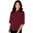 thumbnail image 1 of BlueGeneration Ladies Easy Care Stretch Poplin - Burgundy Medium Solid, 1 of 1
