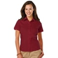 thumbnail image 1 of BlueGeneration Ladies Easy Care Stretch Ss Poplin - Burgundy 3 Extra Large Solid, 1 of 1