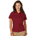 thumbnail image 1 of BlueGeneration Ladies Easy Care Stretch Ss Poplin - Burgundy Small Solid, 1 of 1
