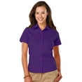 thumbnail image 1 of BlueGeneration Ladies Easy Care Stretch Ss Poplin - Purple Medium Solid, 1 of 1