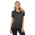 thumbnail image 1 of BlueGeneration Ladies Heathered Wicking Tee - Heather Black 4 Extra Large Solid, 1 of 1