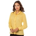 thumbnail image 1 of BlueGeneration Ladies L/S Light Weight Poplin Shirt - Maize 3 Extra Large Solid, 1 of 1