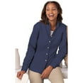 thumbnail image 1 of BlueGeneration Ladies Long Sleeve 100% Cotton Twill - Navy 2 Extra Large Solid, 1 of 1