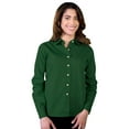 thumbnail image 1 of BlueGeneration Ladies Long Sleeve Easy Care Poplin - Hunter Medium Solid, 1 of 1
