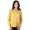 thumbnail image 1 of BlueGeneration Ladies Long Sleeve Easy Care Poplin - Maize 4 Extra Large Solid, 1 of 1