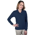 thumbnail image 1 of BlueGeneration Ladies Long Sleeve Superblend Pique - Navy 2 Extra Large Solid, 1 of 1