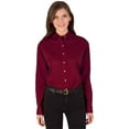 thumbnail image 1 of BlueGeneration Ladies Long Sleeve Teflon Twill - Burgundy Small Solid, 1 of 1