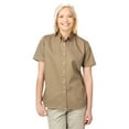 thumbnail image 1 of BlueGeneration Ladies Short Sleeve 100% Cotton Twill - Tan Small Solid, 1 of 1