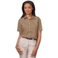 thumbnail image 1 of BlueGeneration Ladies Short Sleeve Easy Care Poplin - Tan Extra Large Solid, 1 of 1