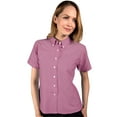thumbnail image 1 of BlueGeneration Ladies Short Sleeve Oxford - Burgundy 2 Extra Large Solid, 1 of 1