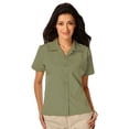 thumbnail image 1 of BlueGeneration Ladies Short Sleeve Solid Campshirt 65/35 Poly/ Cotton - Sage 2 Extra Large Solid, 1 of 1