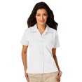 thumbnail image 1 of BlueGeneration Ladies Short Sleeve Solid Campshirt 65/35 Poly/ Cotton - White Medium Solid, 1 of 1