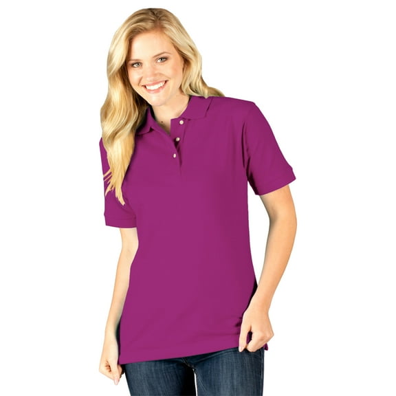 BlueGeneration Ladies Short Sleeve Superblend Pique - Berry 2 Extra Large Solid