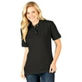 thumbnail image 1 of BlueGeneration Ladies Short Sleeve Superblend Pique - Black Large Solid, 1 of 1