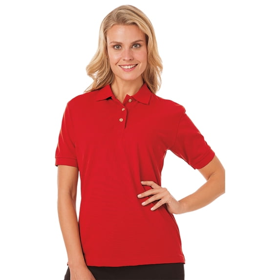 BlueGeneration Ladies Short Sleeve Superblend Pique - Red Extra Small Solid