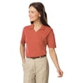 thumbnail image 1 of BlueGeneration Ladies Short Sleeve V-Neck - Coral Small Solid, 1 of 1