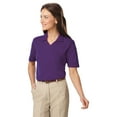 thumbnail image 1 of BlueGeneration Ladies Short Sleeve V-Neck - Purple 3 Extra Large Solid, 1 of 1