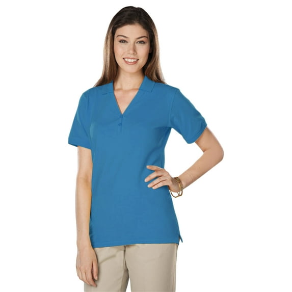 BlueGeneration Ladies Soft Touch S/S Y-Placket Polo - Turquoise 2 Extra Large Solid