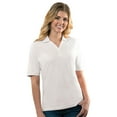 thumbnail image 1 of BlueGeneration Ladies Soft Touch S/S Y-Placket Polo - White Extra Large Solid, 1 of 1